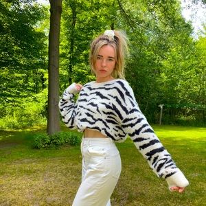 Bar 111 zebra crewneck